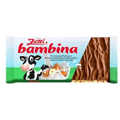 Abbildung von Zetti bambina Vollmilchschokolade mit Haselnuss und Karamell, 3er Pack (3 x 100 g) (Vollmilch, 3 Stück)