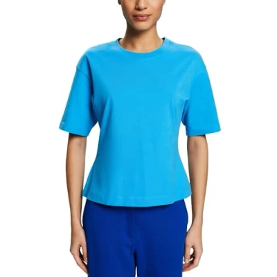Abbildung von Esprit MIT Rundhalsausschnitt Tshirt basic, Damen, Größe: Small, Blue