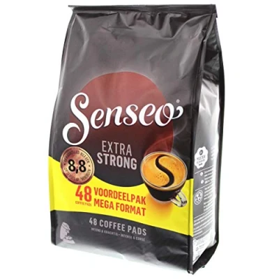Abbildung von Senseo Kaffeepads Extra Dark / Kräftig, Intensiver und Vollmundiger Geschmack, Kaffee, neues Design, 5er Pack, 5 x 48 Pads