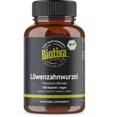 Abbildung von Biotiva Löwenzahnwurzel Kapseln Bio 82 g