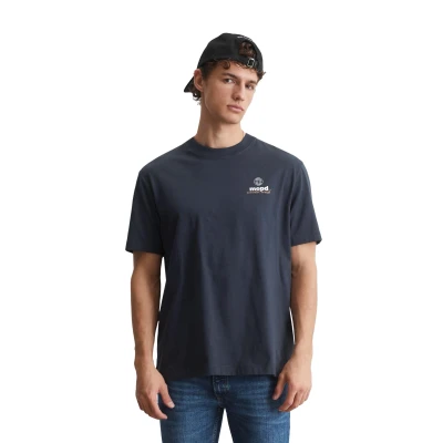 Abbildung von Marc O&#039;Polo Denim Relaxed FIT Tshirt print, Herren, Größe: Large, True navy