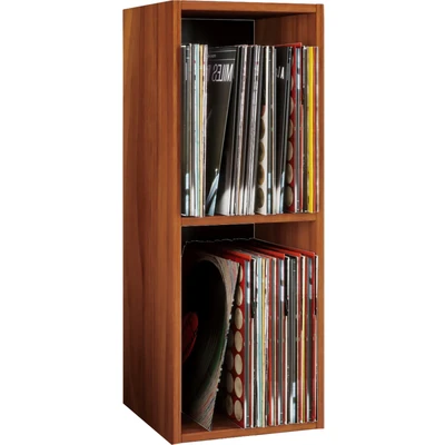 Abbildung von VCM CD Regal Holz Schallplatten LP Stand Platto 2fach, 1 tlg.