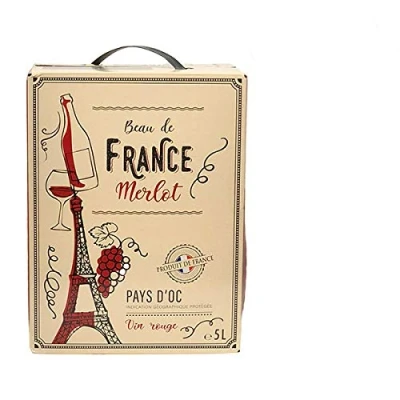 Abbildung von Rotwein Frankreich Merlot Bag in Box trocken (1x5L)