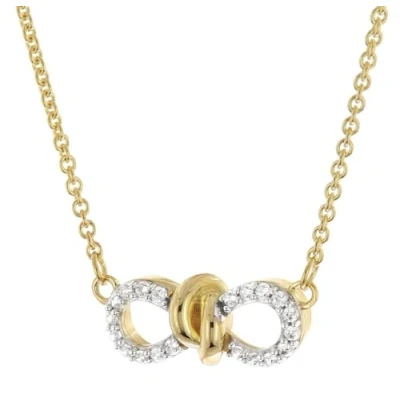 Abbildung von GLIZZ GL8336 Damen Halskette Unendlichkeit Gold 333/8K Zirkonia Collier