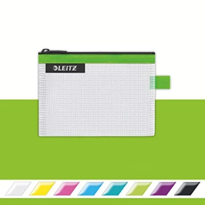 Abbildung von Leitz WOW Reise Zip Beutel, durchsichtig, Ideal zur Organisation auf Reisen, Wasserabweisend, Klein, 14 x 10,5 cm, Grün, 40240054