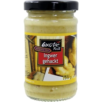 Abbildung von Exotic Food Ingwer, gehackt in Sojabohnenöl, 6er Pack (6 x 100 g)