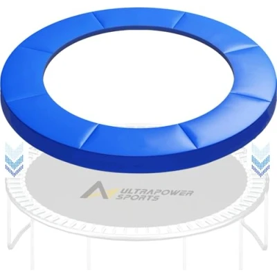 Abbildung von Trampolin Randabdeckung 366 cm Umrandung cm, Federabdeckung Randschutz, UV beständig Reißfest, Ø Trampolinzubehör, 30cm Breit Universell Blau