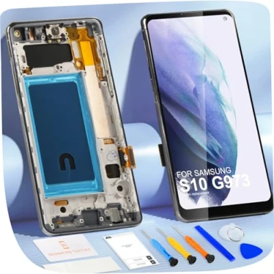 Abbildung von für Samsung Galaxy S10 LCD Display,TFT G973 SM G973F 6.1&quot; Touchscreen Digitazer Assembly Ersatz mit Reparatur Kit (Schwarz Rahmen, Ohne Fingerabdruckerkennung)
