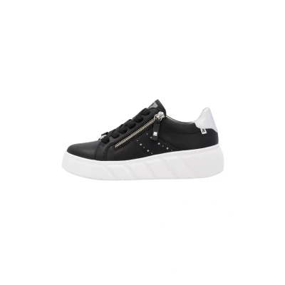 Abbildung von Rieker Sneaker low, Damen, Größe: 37, black white w Schuhe