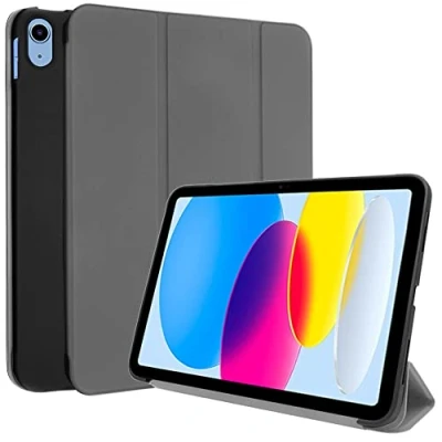 Abbildung von TECHGEAR Smart Case iPad 10 2022 10. Generation hülle (10.9 Zoll) Schlanke Trifold Schutzhülle Ständer [Automatische Ruhe/Aufwachfunktion] Grau