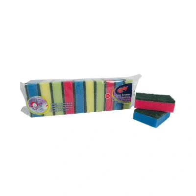 Abbildung von Multi Schwamm L9xB6xH3cm Textil mit Scheuerschwamm Schwarz,10 Stück/Pack
