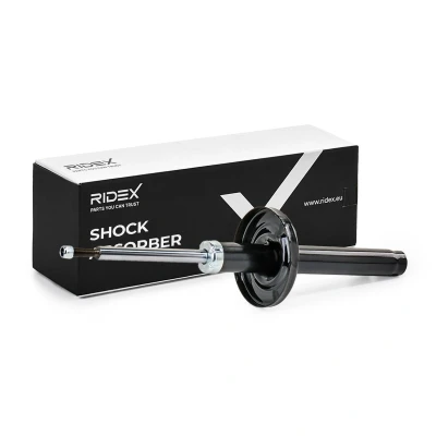 Abbildung von RIDEX 854S0889 Stoßdämpfer Vorderachse Gasdruck Zweirohr Federbein oben Stift, unten Schelle FORD: Sierra Mk2 Limousine, Schrägheck