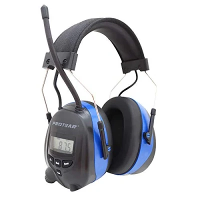 Abbildung von PROTEAR Gehörschutz mit Bluetooth und Radio FM/AM, eingebauter wiederaufladbarer Lithiumbatterie, Sicherheits Ohrenschützer für Werkstatt, Garten/Mähen, Traktoren, SNR 30dB