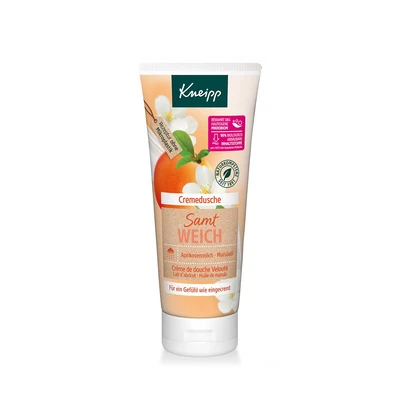 Abbildung von Kneipp Cremedusche Samtweich, pflanzliche Pflegeformel mit Aprikosenmilch &amp; Marulaöl, 200ml