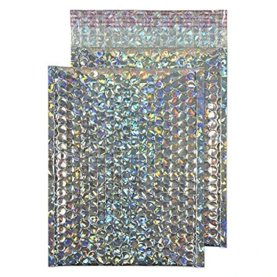 Abbildung von Blake Purely Packaging MBHRA250 Metallische Luftpolsterversandtasche Haftklebung Holograph Optik 250 x 180 mm 100 Stück
