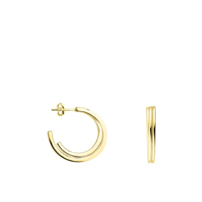 Abbildung von SOFIA MILANI Damen Ohrringe 925 Silber vergoldet/golden Bogen Steck Creole E1280