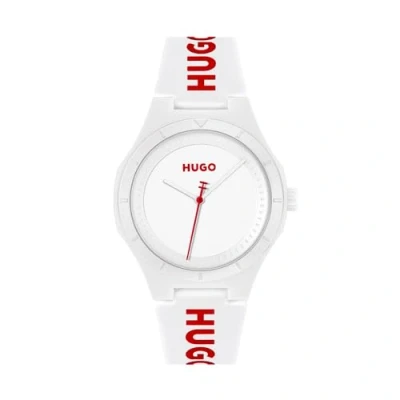 Abbildung von HUGO Analog Quarzuhr für Herren Kollektion #LIT for HIM mit Silikonarmband 1530345
