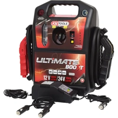 Abbildung von KS Tools 12 V + 24 Batterie Booster, Mobiles Starthilfegerät 1700 A