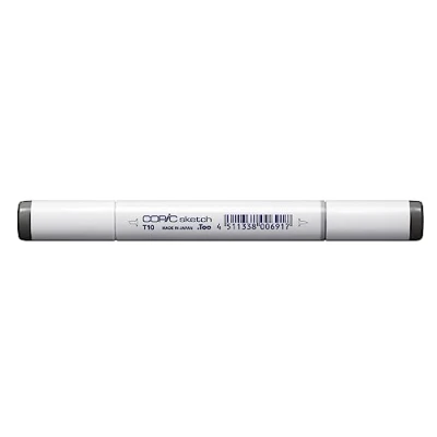 Abbildung von COPIC Sketch Marker Typ T 10, toner gray No. professioneller Pinselmarker, mit einer Super Brush Spitze und Medium Broad