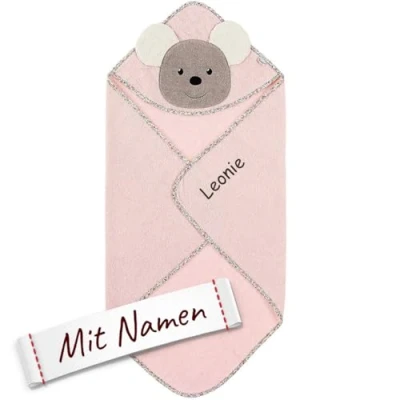 Abbildung von Sterntaler Kapuzenhandtuch mit Namen Bestickt für Baby &amp; Kinder, Mädchen Badetuch Badehandtuch/Kinder Kapuze personalisiert (Modell 2)