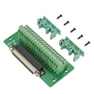 Abbildung von Keenso DB37 Hutscheine Breakout Board, Schnittstellenmodul Board mit Buchse, Klemmenblock (Weiblich) Verdrahtung Klemmen