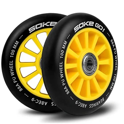 Abbildung von SOKE Scooter Räder 1679, 5x12x12cm, Zwei Stück, Langlebig, für Kinder, Jugendliche, Erwachsene, Profis Kickscooter Wheels Suitable for Razor/Cox/Albott and Most Freestyle Scooters