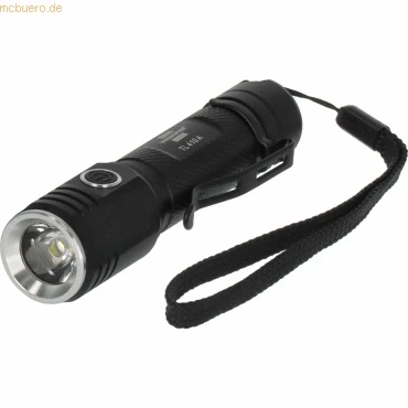 Abbildung von Brennenstuhl Akku Taschenlampe LED LuxPremium TL 410 A/Handlampe mit heller Osram (400lm, bis zu 29h Leuchtdauer, 131m Leuchtweite, fremdkörper und spritzwassergeschützt IP44)