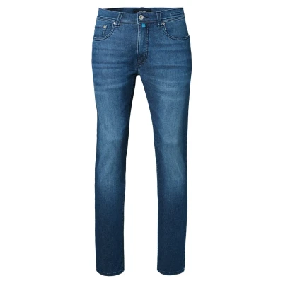 Abbildung von Pierre Cardin LYON Jeans Tapered Fit, Herren, Größe: 40x32, Blue used buffies