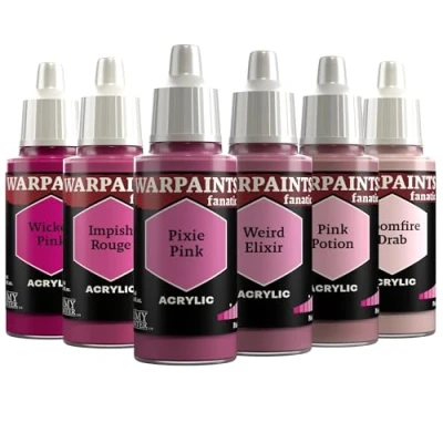 Abbildung von The Army Painter, Warpaints Fanatic Flexible Triad: Pinks, 6 x 18 ml Acrylfarbe, Miniatur Hobbybemalung, Für Wargaming