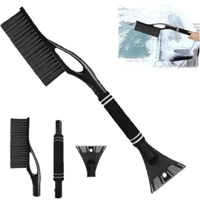 Abbildung von 2 in 1 Eiskratzer Auto mit Besen,Auto Eiskratzer,mit Ergonomischem Abnehmbarer Eisschaber,Auto Schneebesen,für PKW, LKW und SUV (A)