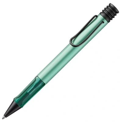 Abbildung von Lamy AL star mint Kugelschreiber leichter Kuli mit transparenten, ergonomischen Griff &amp; Gehäuse aus Aluminium inkl. Großraummine M 16 in schwarz