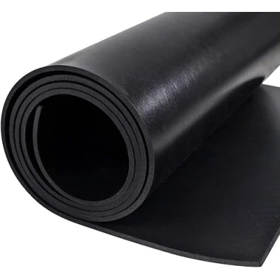 Abbildung von Nisorpa 100x300cm Gummimatte Meterware, 3mm Stärke Glatt Antirutschmatte Gummiplatte Bodenbelag Schutzmatte，Bautenschutzmatte, Gummi für Keller Garage Werkstatt Industrie