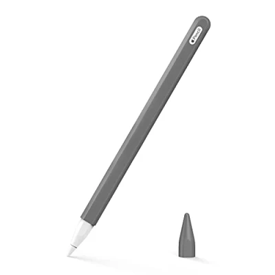 Abbildung von MoKo Hülle Kompatibel mit Apple Pencil 2. Generation, Pro, 【2 Stück】 1 Stifthülle und Spitzehülle Magnetischer Aufladung Doppelklick Touch Funktion Retractable Schutzhülle