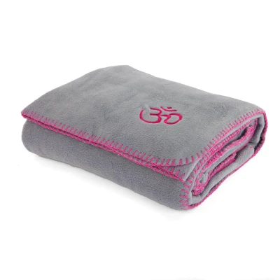 Abbildung von Wohndecke Yogadecke ASANA BLANKET grau/aubergine, bodhi
