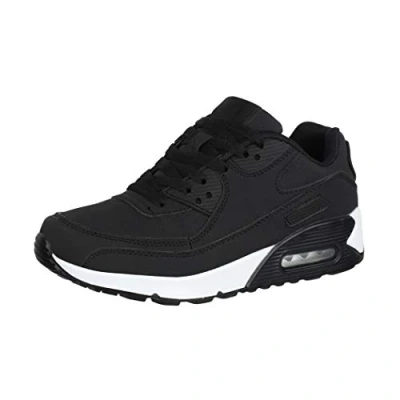 Abbildung von Elara Damen Herren Sneaker Sport Laufschuhe Turnschuhe Chunkyrayan RD6935 Y9801 Black 36
