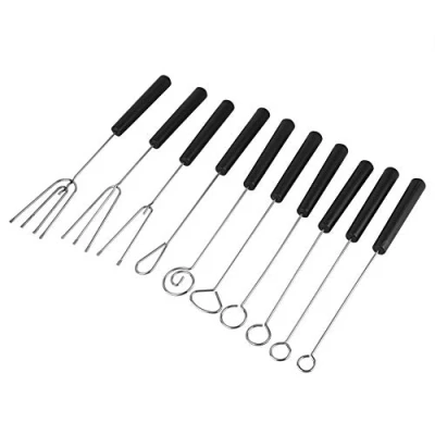 Abbildung von 10 Stück DIY Backzubehör Edelstahl Schokolade Tauchgabel Set