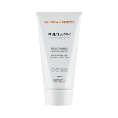 Abbildung von S Polybond® Polierpaste für Autolack, Chrom, Schmuck, Gelcoat, Gfk, Bootspolitur &amp; Kunststoffe Politur in Profi Qualität modifizierte Polierkörner entfernt Mattierungen Kratzer 150ml