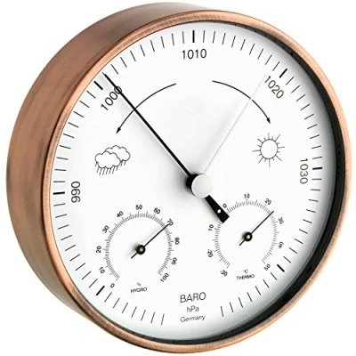 Abbildung von TFA Dostmann Innen Außen Kupfer 20.2027.51 Barometer Thermometer Hygrometer Wetterstation