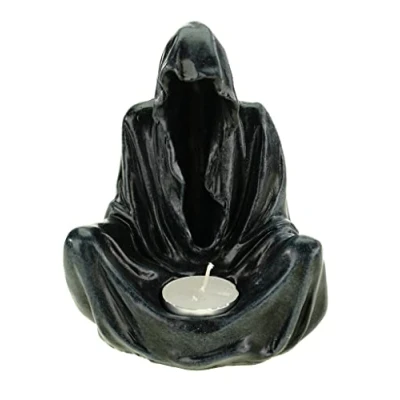Abbildung von Vogler 839 9244 Teelichthalter Sensenmann Grim Reaper 23 cm Gothic Figur