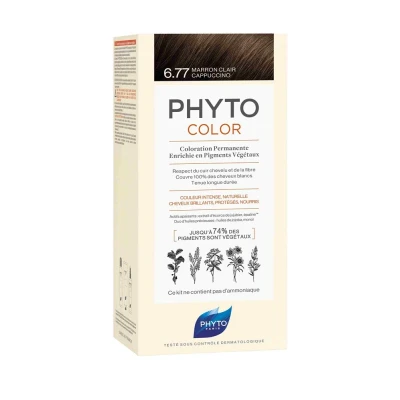 Abbildung von Phyto Haarfarbe Phytocolor Permanent Color 6.77 Marron Clair Cappuccino