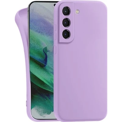 Abbildung von MyGadget Hülle für Samsung Galaxy S21 FE robuste Silikon Schutzhülle TPU Case Slim Silikonhülle Back Cover Kratzfest Handyhülle Matt Lila