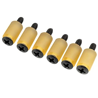Abbildung von Musiclily Ultra UNC#6 32X3/4 Zoll Edelstahl Single Coil Pickup Tonabnehmerschrauben und Gummischlauch Set für USA/Mexiko Fender Strat Style E Gitarre, Schwarz (6er Set)