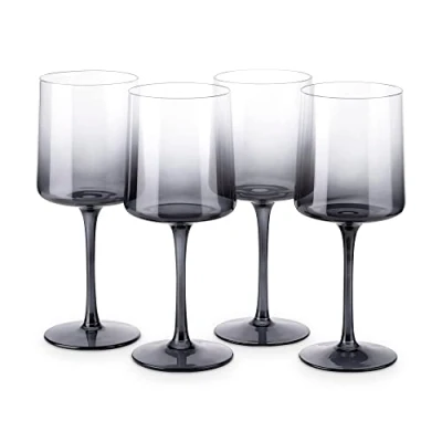 Abbildung von Navaris Weinglas grau getönte Weingläser 4er Set Farbige mit Stiel, Glas