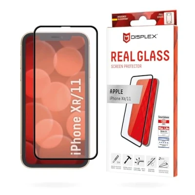 Abbildung von Apple iPhone Xr Panzerglas Displex Real Glass FC Bildschirmschutzfolie Full Cover für das 11 /