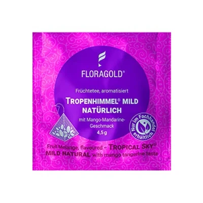 Abbildung von Früchtetee Tropenhimmel® mild natürlich 100er Pyramidenbeutel von Floragold
