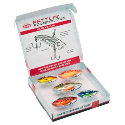 Abbildung von Berkley Rattling PowerBlade Gift Box Limited Edition Geschenkbox, Metallköder zum Spinnfischen, Geschenk für Angler