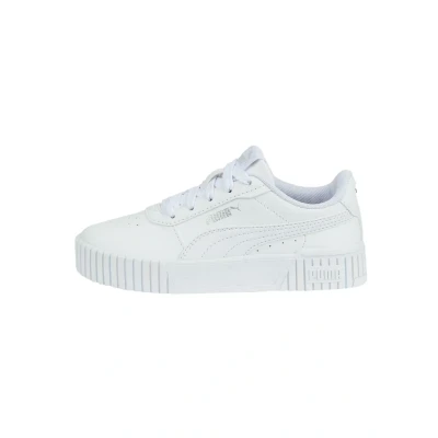 Abbildung von Puma Carina 2.0 Sneakers Kinder Schuhe Mit Plain White/Silver Größe: 30