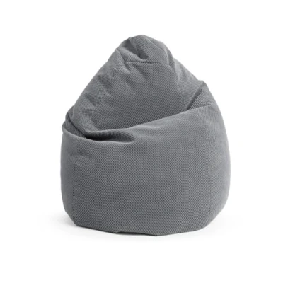 Abbildung von SITTING POINT only by MAGMA BeanBag COMODO XL Sitzsack mit Plüsch aus 100% Polyester 70x110cm, Hülle waschbar, Oeko TEX Standard Zertifiziert, mittelgrau