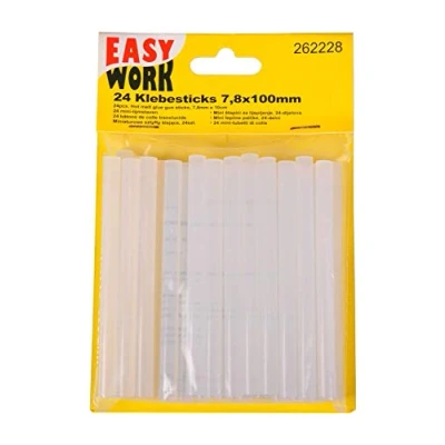 Abbildung von Easy Work Klebesticks 24 Heißklebesticks 7mm x 100mm Heißklebestifte für, (24 tlg)