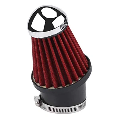 Abbildung von Sportluftfilter 65Mm Gebogen Motorrad Luftansaugfilter Filter Luftfilter Für 63 Mm Auto Lufteinlass Einlassfilter Reiniger Pilzschaum Biegung High Flow Universal